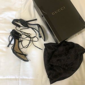 **SOLD** Vintage Gucci Lace-Up Heels